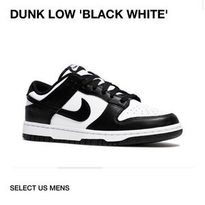 Black and White Nike Dunk